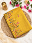 Mustard Saree with French Knot