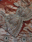 Karwa Peach Embellished Saree