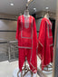 Coral Red Silk Farshi Suit Set