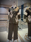 Olive Drab Hand-Embellished Co-Ord Set