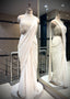Ivory Pearl-Embellished Pre-Draped
