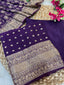 Regal Deep Purple Unstitched Suit Set