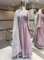 Ethereal Mauve Shimmer Anarkali Set