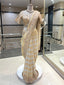 Ivory & Cream Floral Embellished Saree