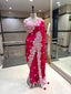 Fuchsia Bloom Hand-Embroidered Saree