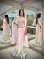 Blush Ombre Floral Corset Drape Set