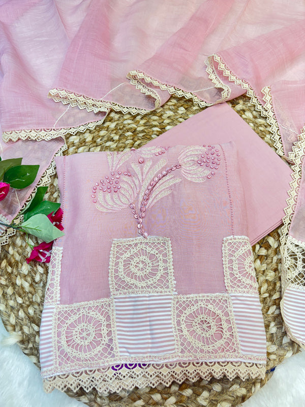 Pastel Pink Mul Suit Set