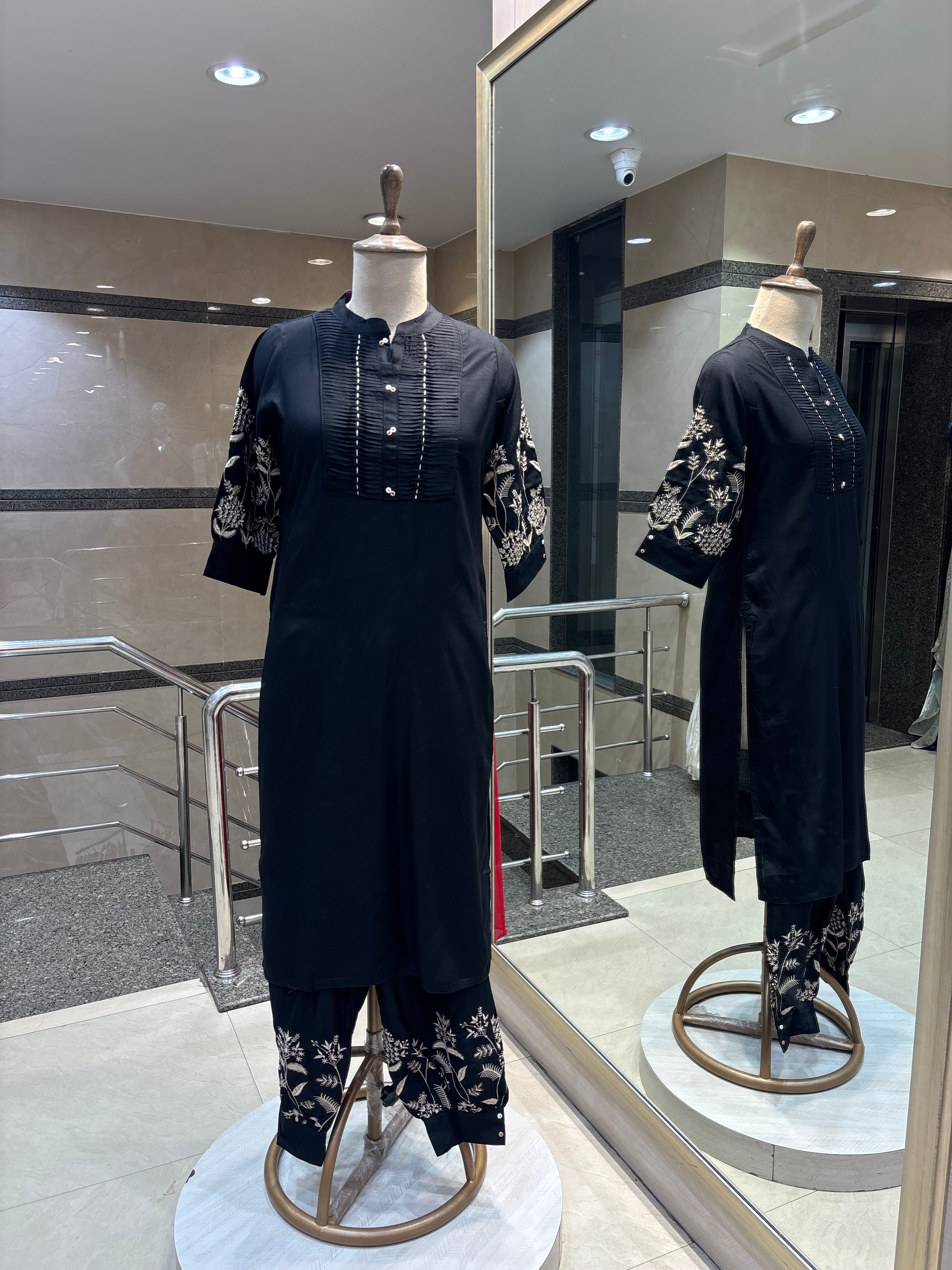 Midnight Noir Embroidered Co-ord Set