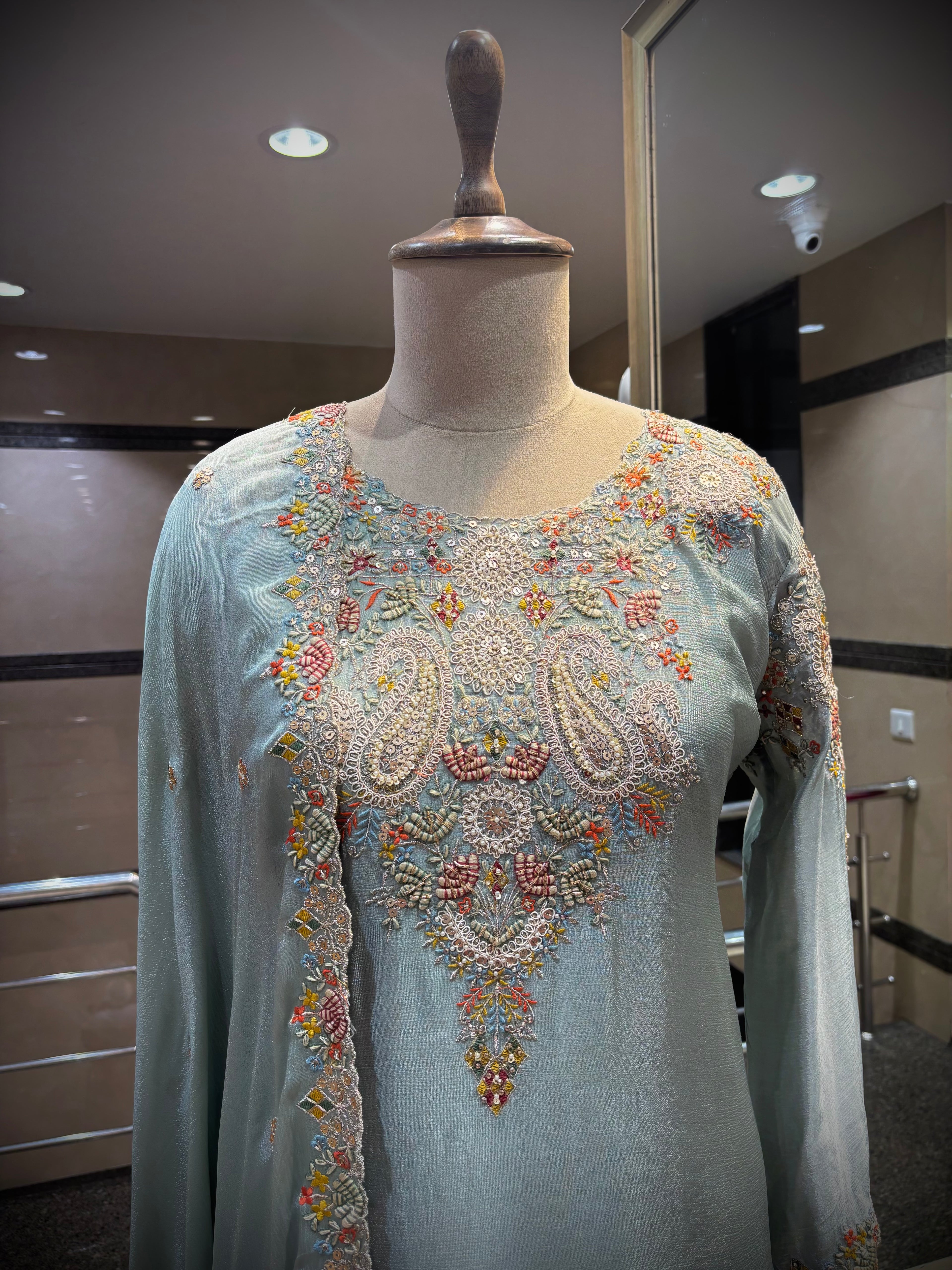 Mint Green Sharara Set