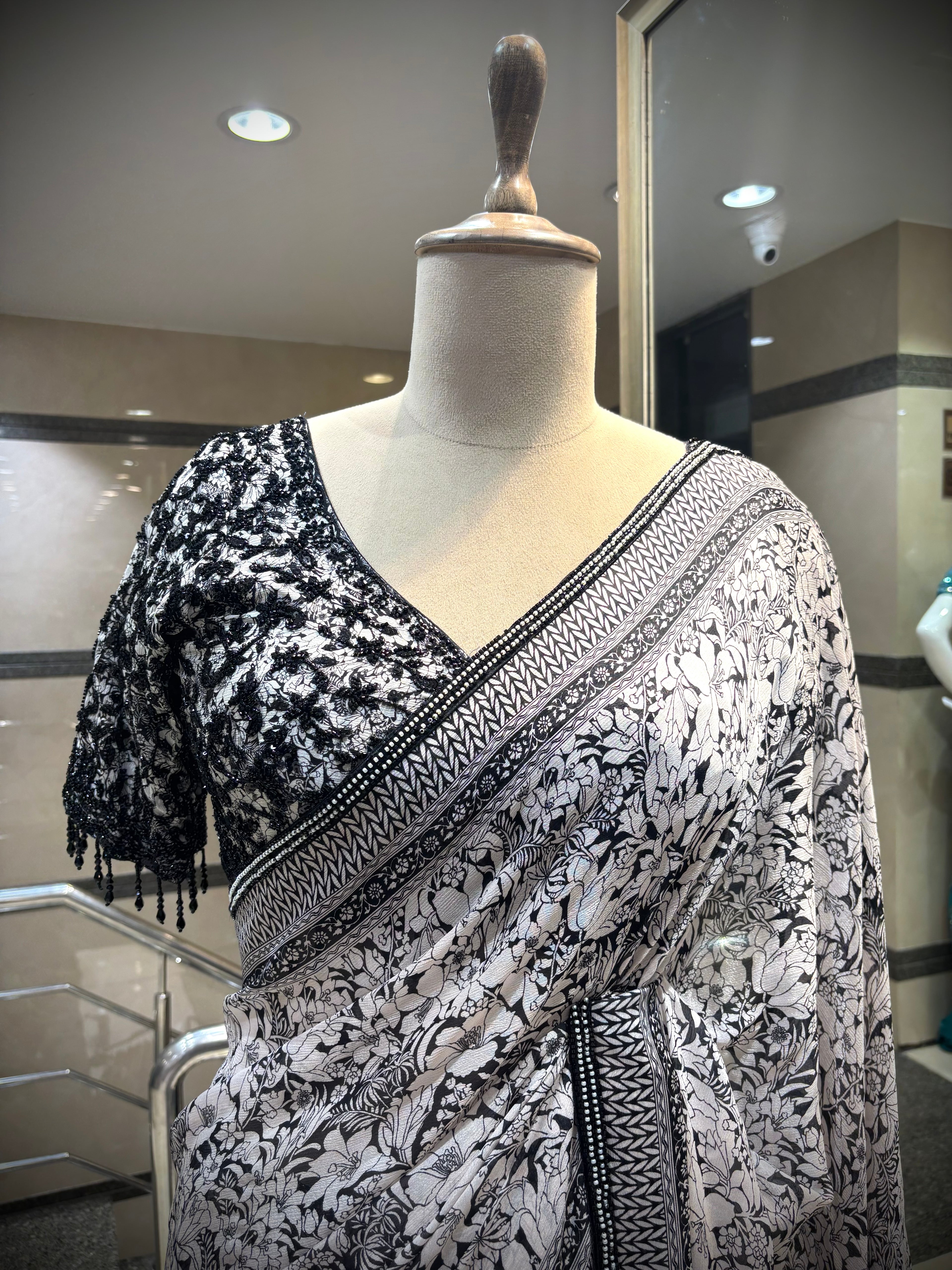 Kalamkari-Inspired Printed Saree