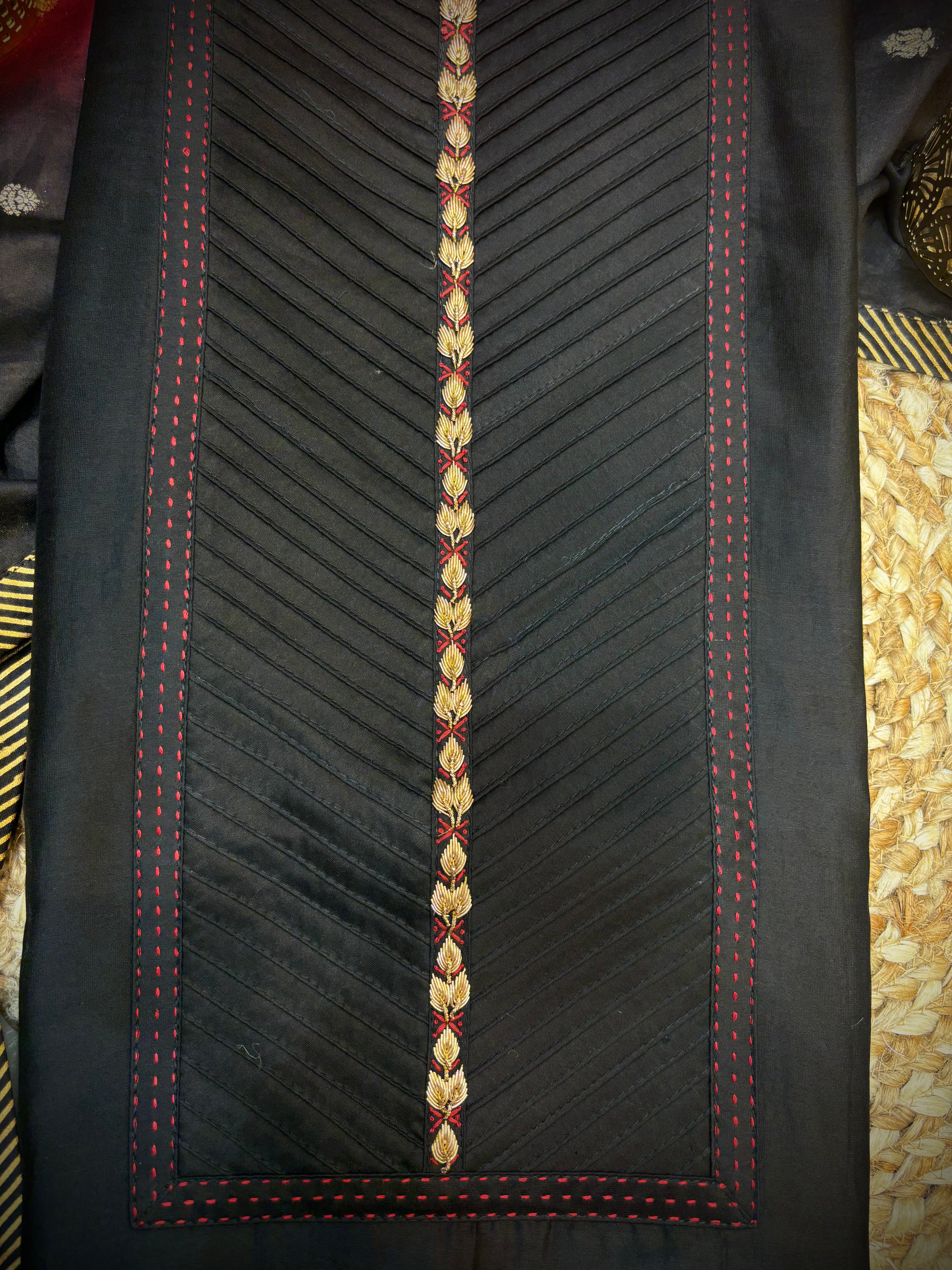 Pintuck Elegance Unstitched Suit Set