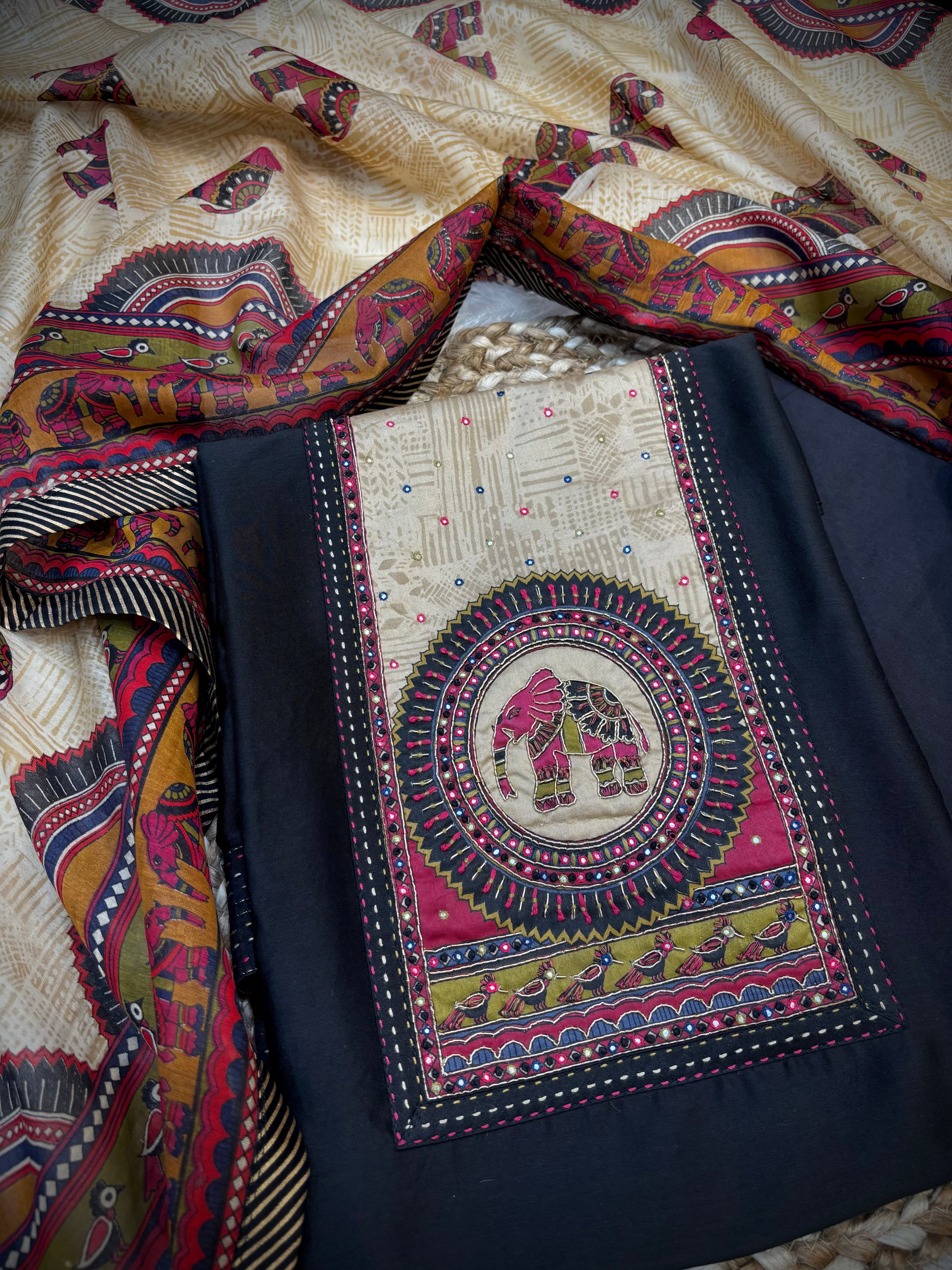 Exquisite Ethnic :Unstitched Suit Set
