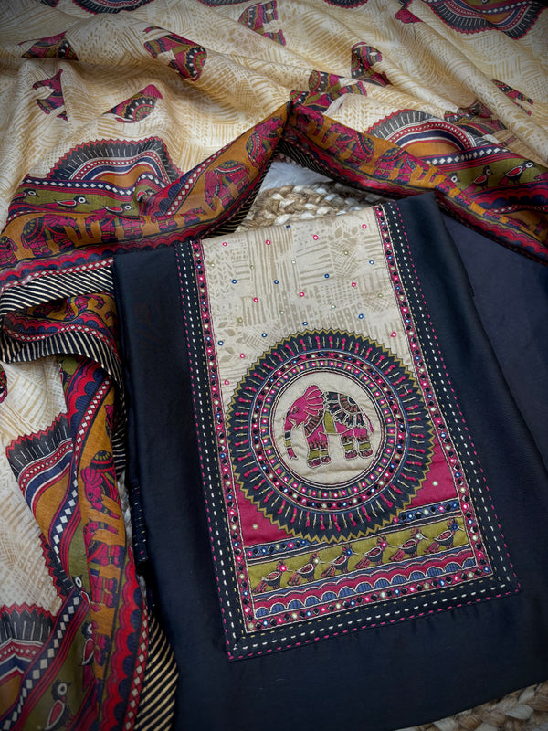 Exquisite Ethnic :Unstitched Suit Set
