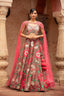Emerald & Ruby Cape-Style Lehenga Set