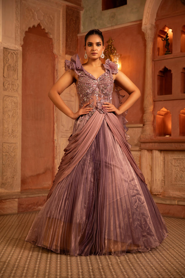 Midnight lavender Celestial gown