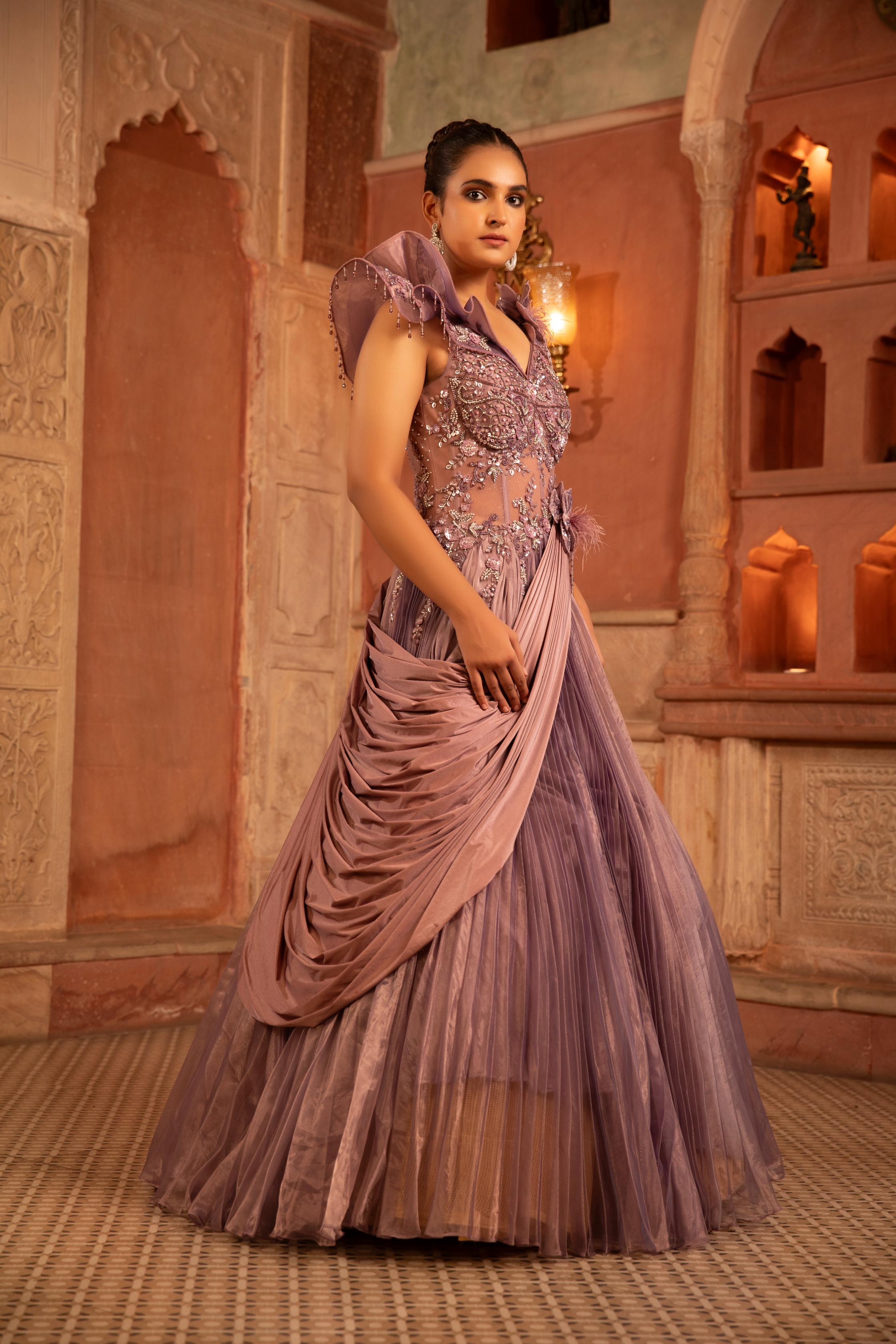 Midnight lavender Celestial gown