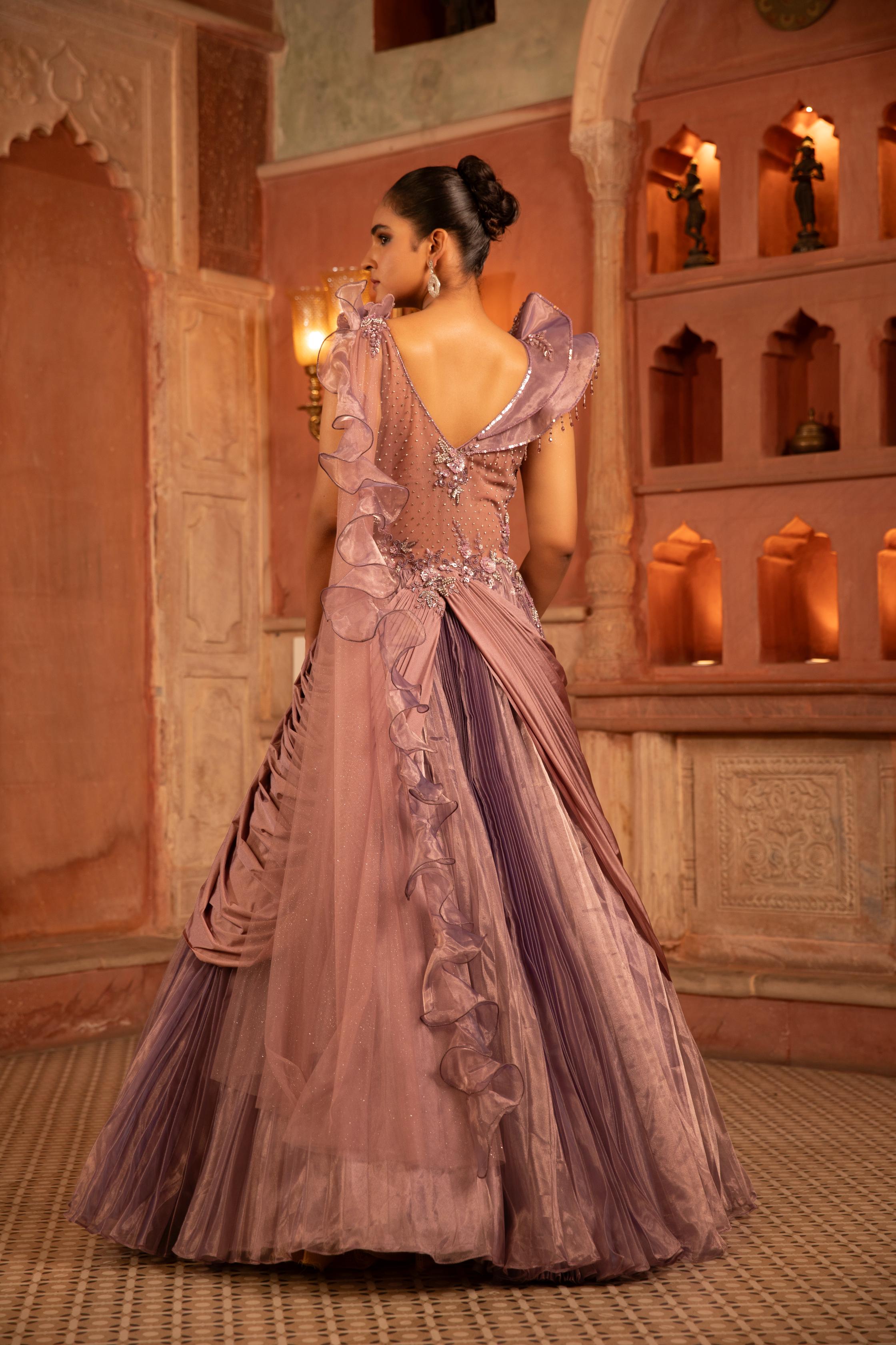Midnight lavender Celestial gown