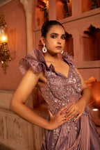 Midnight lavender Celestial gown