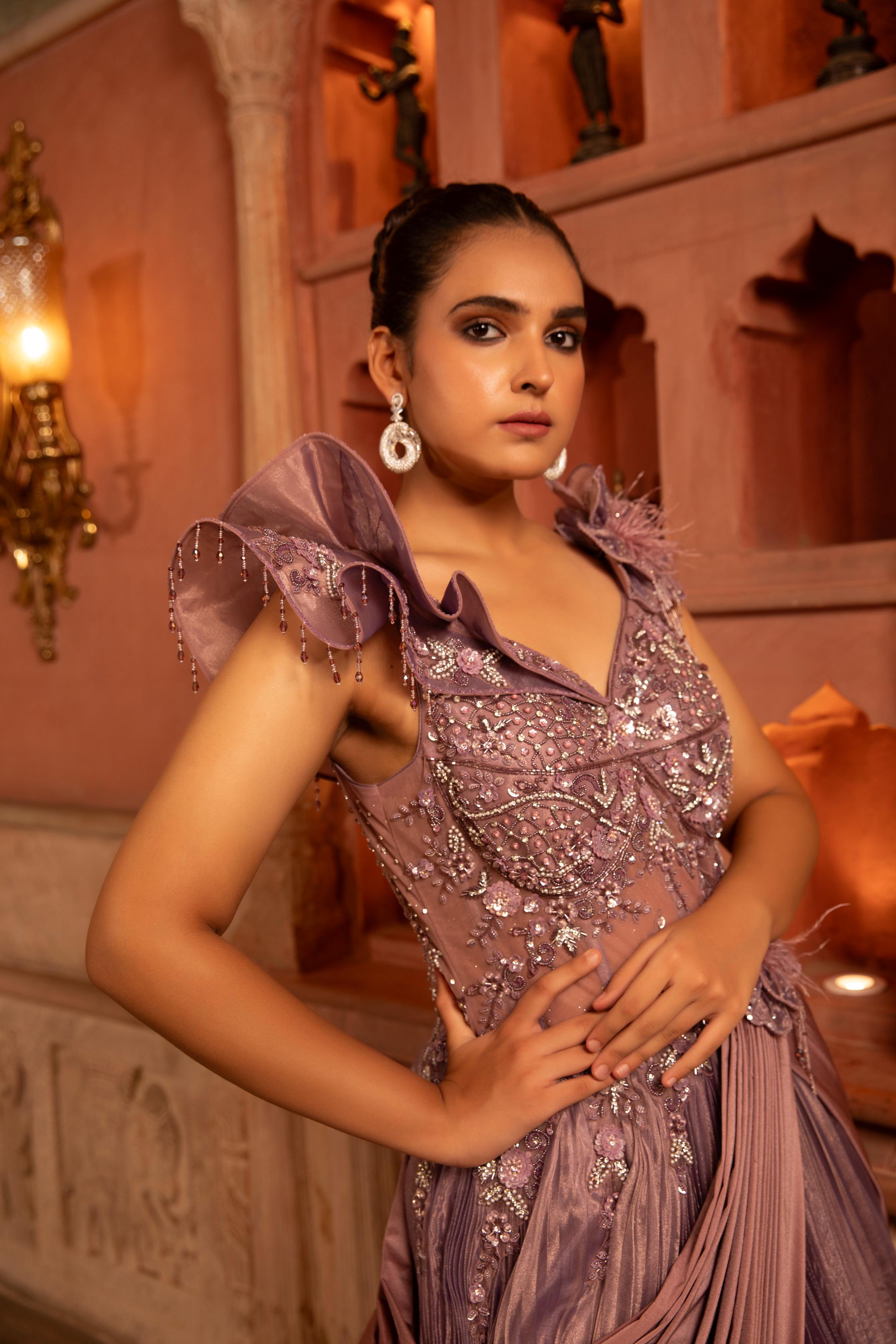 Midnight lavender Celestial gown