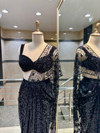 Midnight Sequin Saree