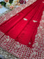 Surkh Embroidered Saree