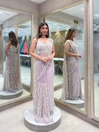 The Lavender Pearl Saree