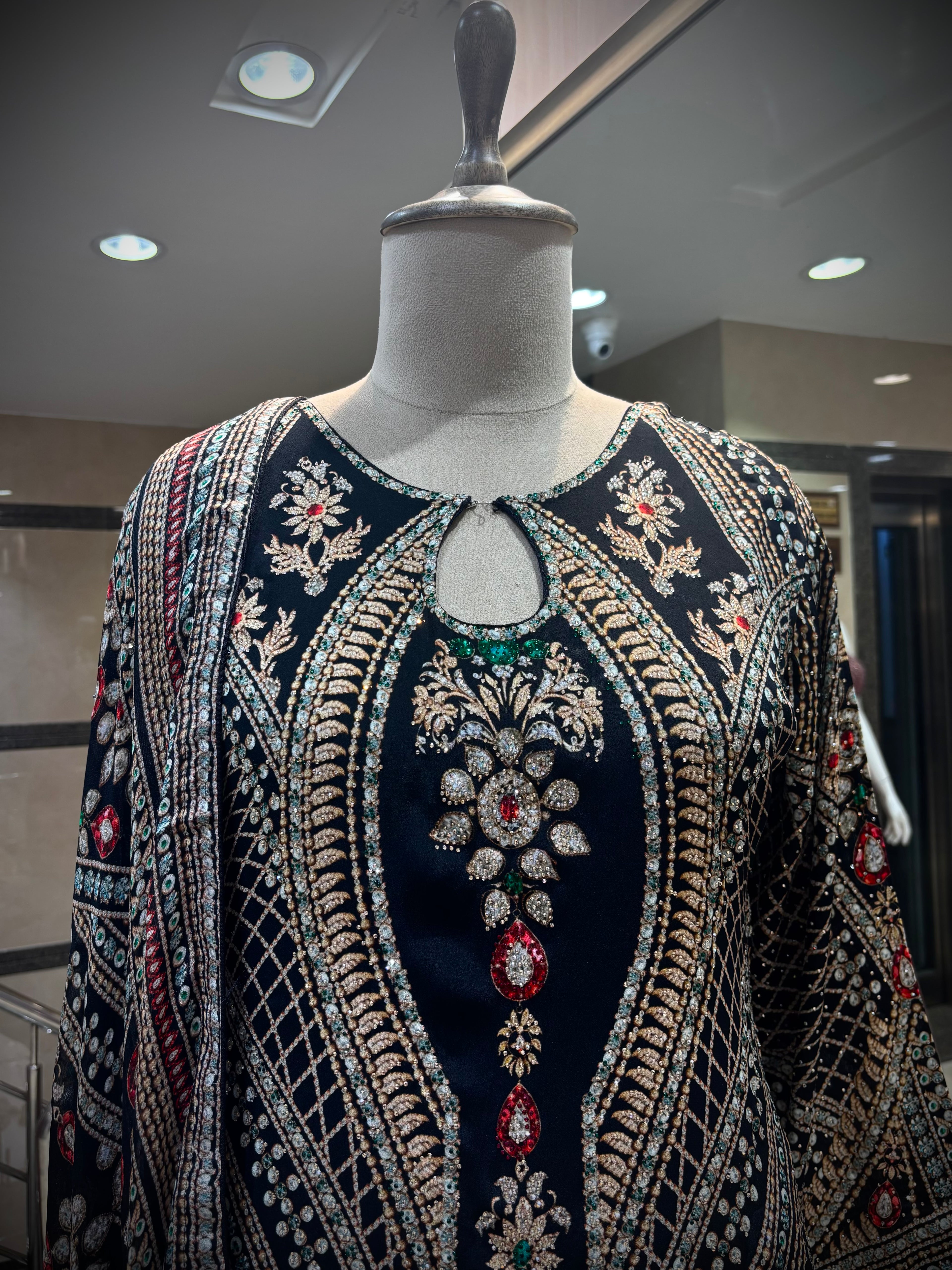 The Midnight Opulence Sharara Set