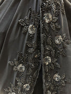 Midnight Elegance Black Saree