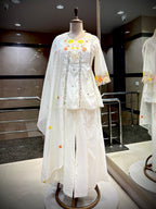 Elegant Ivory Floral Sharara Set