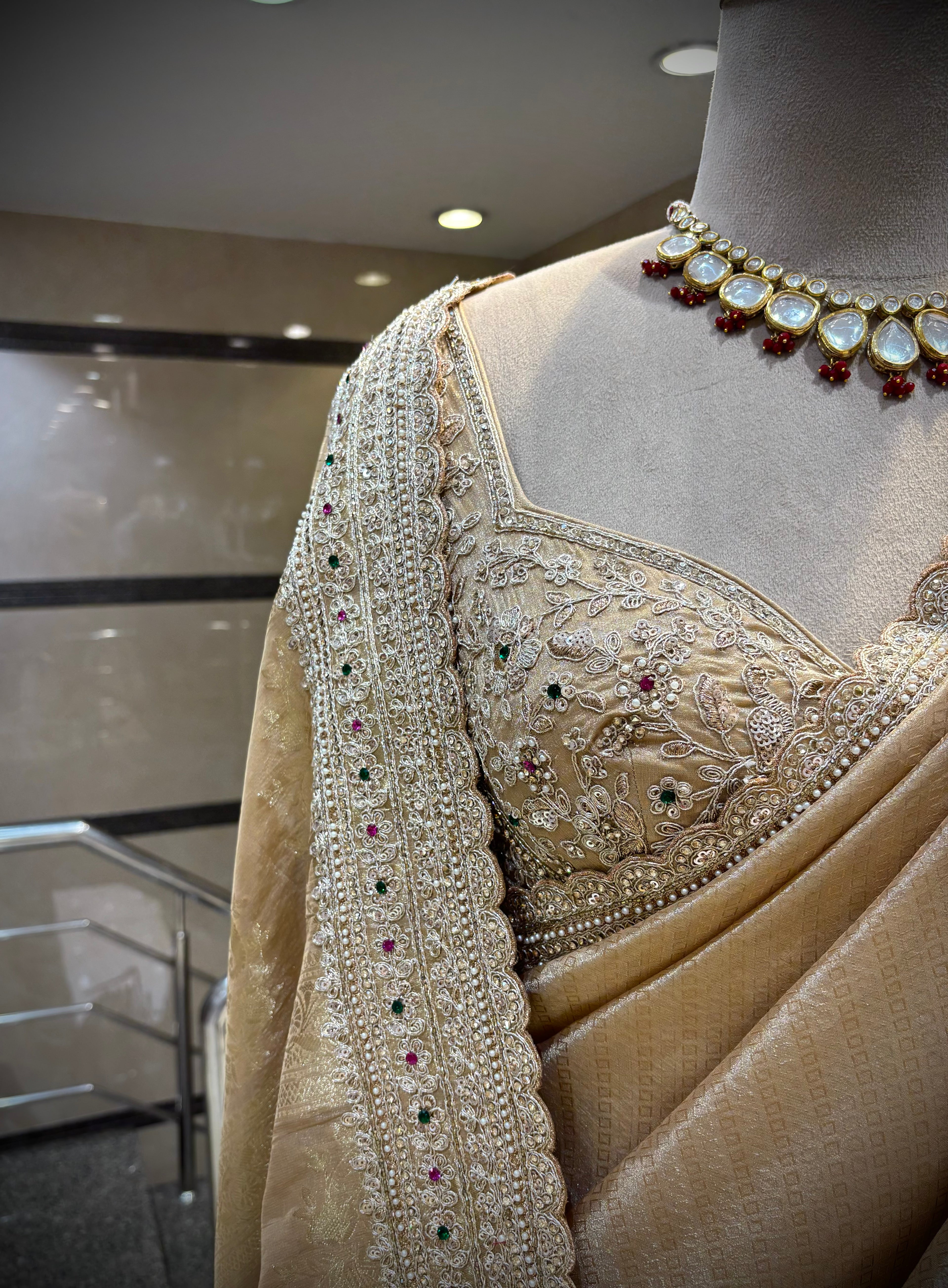 The Champagne Gold Heritage Saree