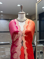 Ombré Saree Scalloped Zari Borders