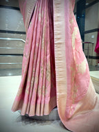 Blush Pink Silk Katan Saree