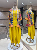 Boho-Chic Dhoti & Shrug Set