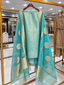 Firozi Zari Unstitched Suit Set