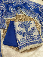 Royal Blue Unstitched Suit Set