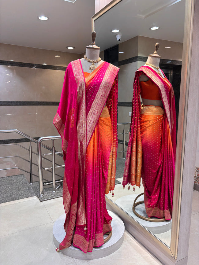 Traditional Saree with Dupatta Main Image