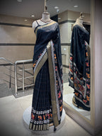 Heritage Elegance: Black Patola Saree