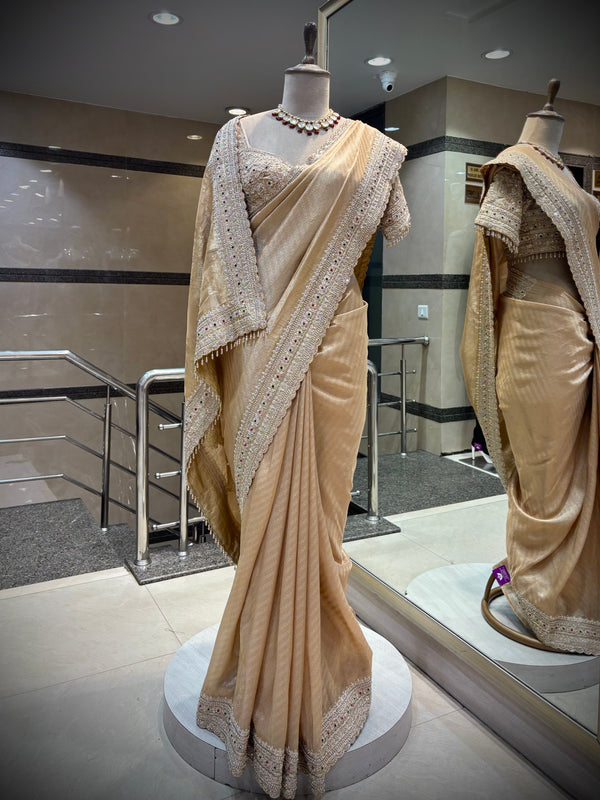 The Champagne Gold Heritage Saree