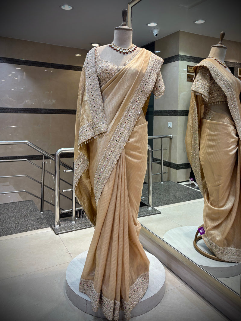 The Champagne Gold Heritage Saree