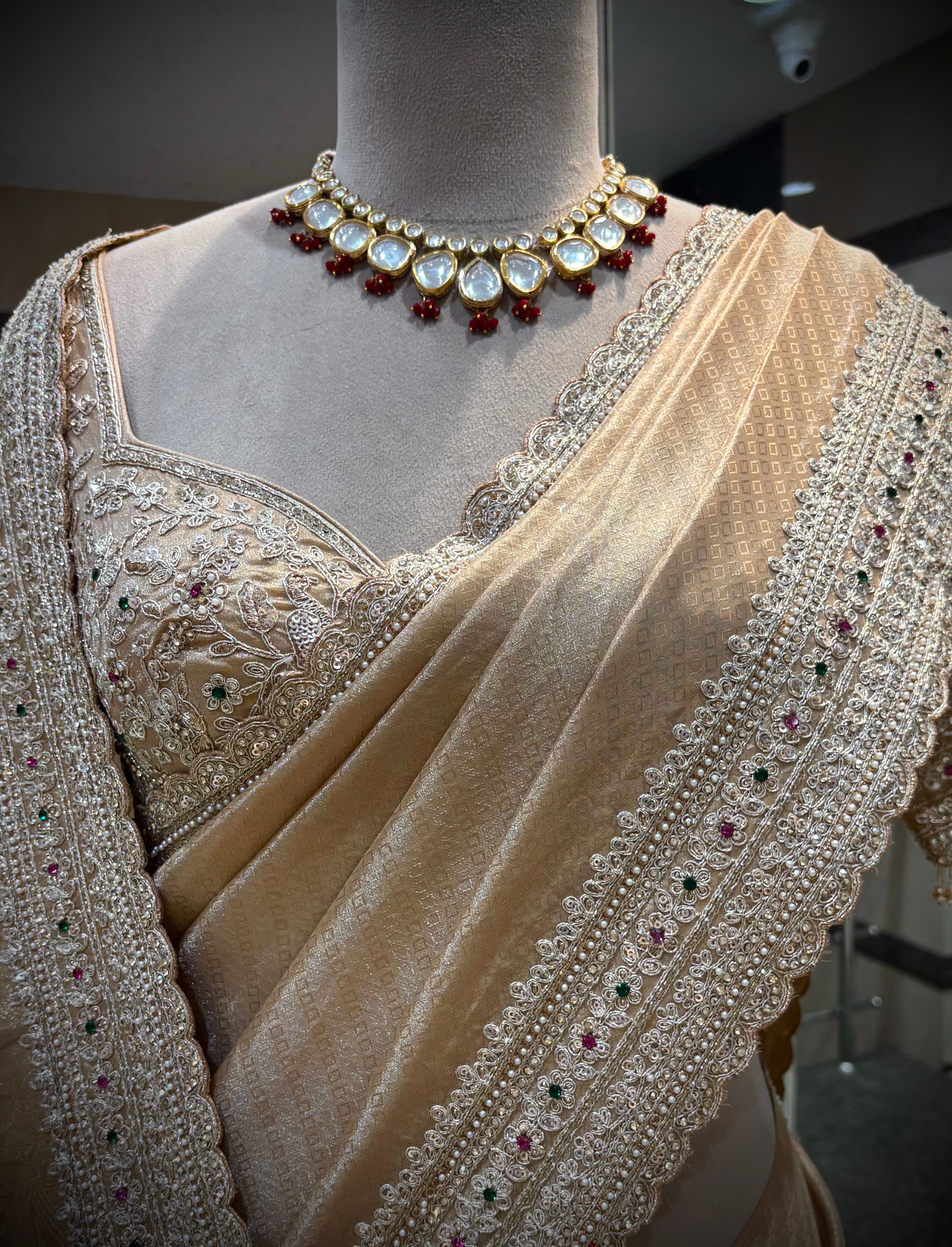 The Champagne Gold Heritage Saree
