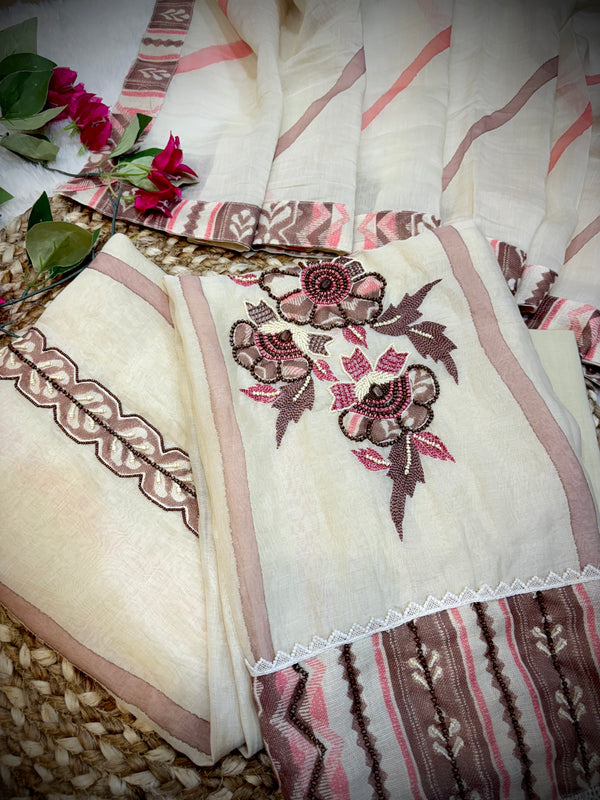 Gulrusa Collection Unstitched Suit Set