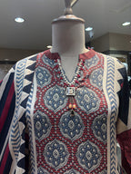 Geometric Print Three-Piece Kurta Set