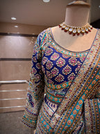 Royal Sapphire Embellished Saree
