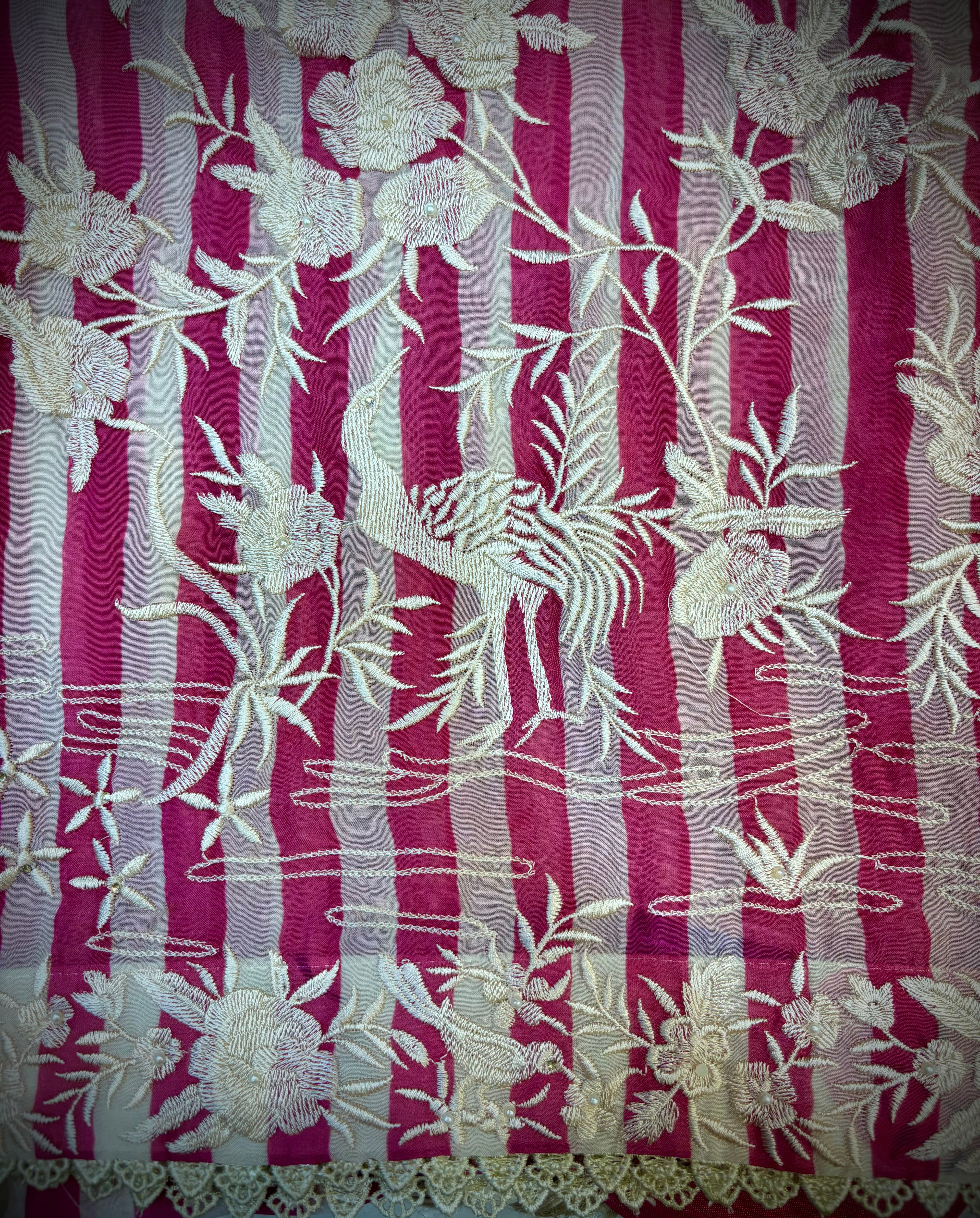 Flamingo Magenta Unstitched Suit Set