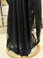 Midnight Elegance Black Saree