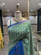Hand-Printed Silk Saree