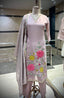 Pastel Mauve Floral Embroidered Kurta Set