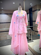 Pastel Pink Floral Sharara Set