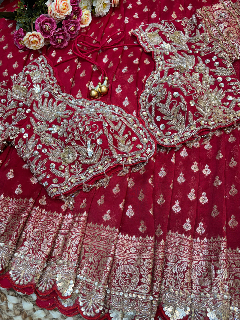 Karwa special Bridal Saree