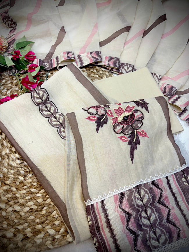 Gulrusa Collection Unstitched Suit Set Main Image